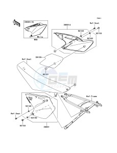 KX250F KX250T7F EU drawing Side Covers