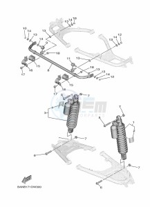 YXE850EN YX85EPAM (BANG) drawing REAR SUSPENSION