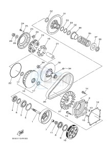 YFM700FWAD YFM70GPHJ GRIZZLY 700 EPS (B1AG) drawing CLUTCH