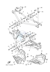 YFM700FWAD YFM700PSF GRIZZLY 700 EPS (B38A) drawing REAR ARM