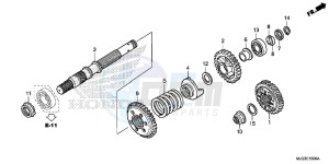 GL1800BF F6B Bagger - GL1800BF UK - (E) drawing FINAL SHAFT