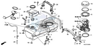 GL1800BD F6B Bagger - GL1800BD UK - (E) drawing FUEL TANK