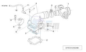 SR 50 H2O Di-Tech AND carb drawing Throttle body (Ditech)