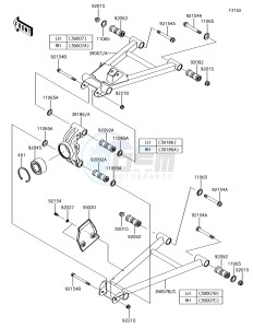 MULE PRO-DX KAF1000EJF EU drawing Rear Suspension