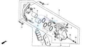 VF750C drawing FRONT BRAKE CALIPER