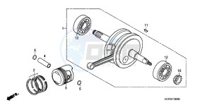 CRF70FB CRF70F ED drawing CRANKSHAFT/ PI STON