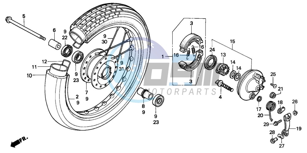 FRONT WHEEL (SH75H/K/M/P/S)