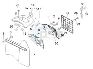 LX 150 4T ie E3 drawing Rear cover - Splash guard