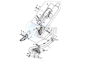 XTZ SUPER TENERE 750 drawing EXHAUST