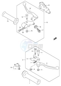 GSX600F (E2) Katana drawing HANDLE LEVER