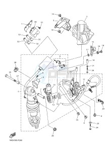 FJR1300AE FJR1300-AE FJR1300-AE (B96B B9A1) drawing REAR SUSPENSION