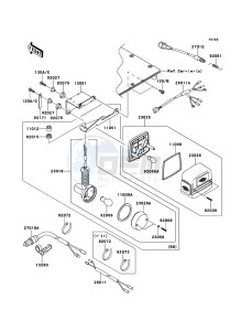 MULE 4010 DIESEL 4x4 KAF950FCF EU drawing Taillight(s)