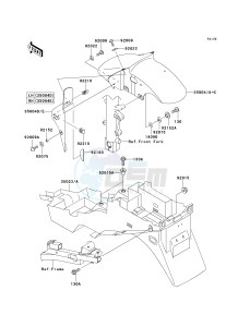 ZX 600 J [ZZR600] (J6F-J8F) J7F drawing FENDERS