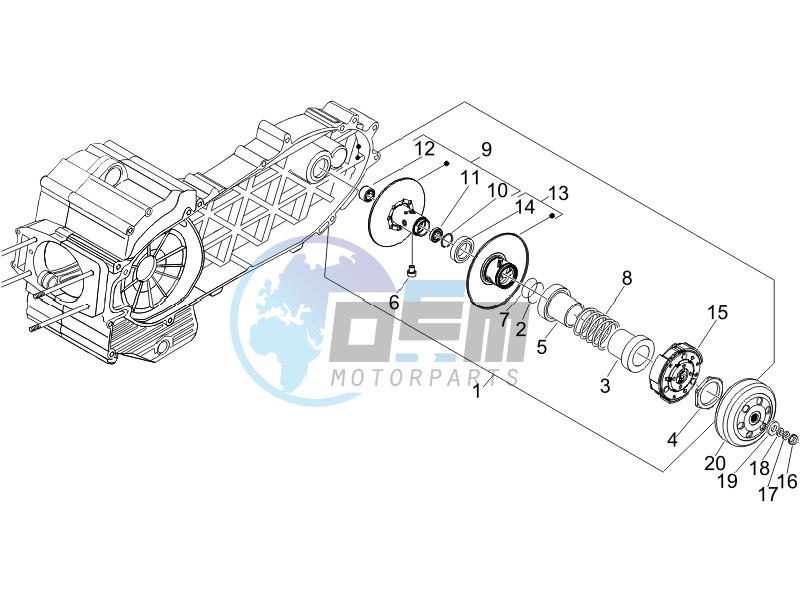 Driven pulley