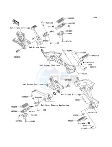 ZR 750 L [Z750 EU] (L7F-L8F) L8F drawing FOOTRESTS