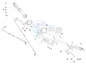 Liberty 125 iGet 4T 3V ie ABS (EMEA) drawing Handlebars - Master cil.