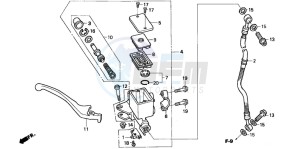 CB250 drawing FRONT BRAKE MASTER CYLINDER