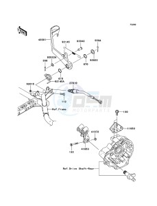 KVF750 4x4 KVF750-A1 EU GB drawing Brake Pedal