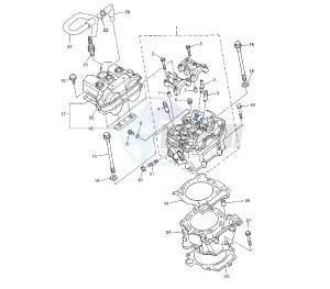 WR F 450 drawing CYLINDER AND HEAD