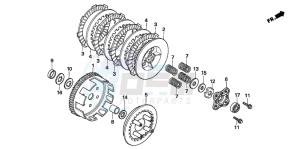 TRX90 SPORTRAX90 drawing CLUTCH