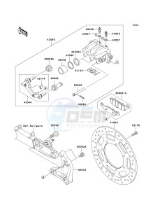 VN 1600 A [VULCAN 1600 CLASSIC] (A6F-A8FA) A6F drawing REAR BRAKE