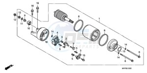 CB1300SA9 UK - (E / ABS BCT MKH MME TWO) drawing STARTING MOTOR