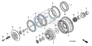 CBF1000SA UK - (E / ABS MKH) drawing CLUTCH