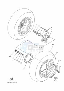 YFZ450R YFZ45YSSK (BW2E) drawing FRONT WHEEL