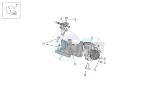 Scarabeo 500 drawing Throttle body