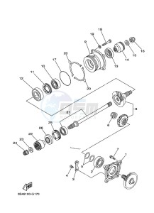 YFM700FWBD YFM70KPHK (B5K9) drawing MIDDLE DRIVE GEAR