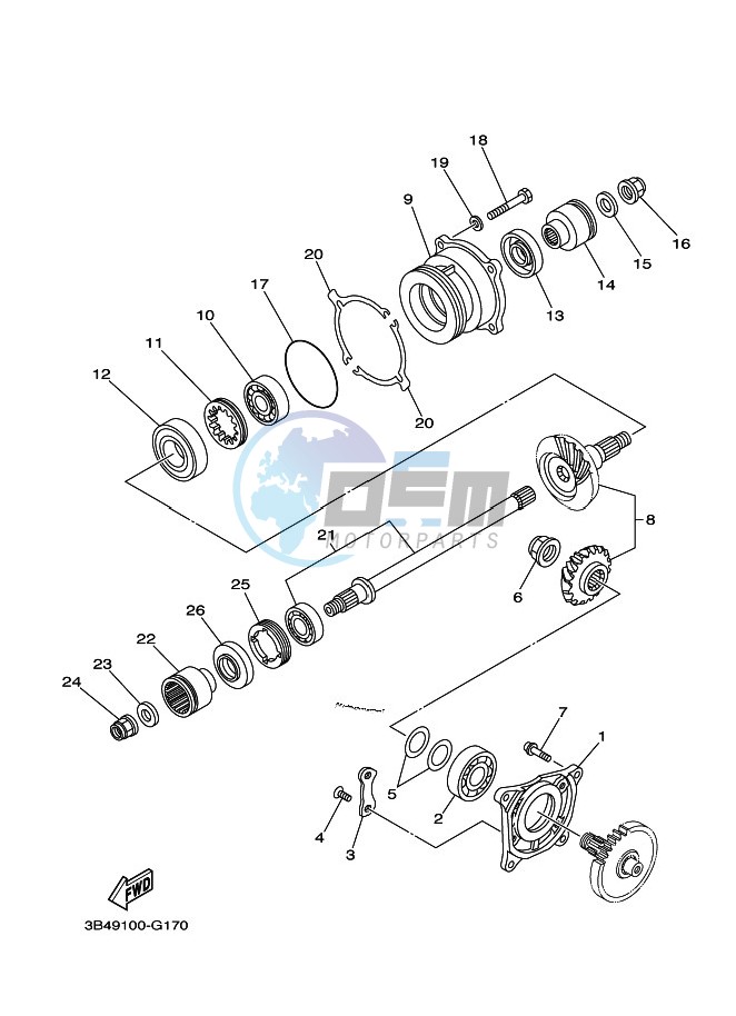 MIDDLE DRIVE GEAR