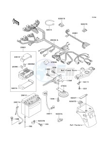 EX 500 D [NINJA 500R] (D6-D9) [NINJA 500R] drawing CHASSIS ELECTRICAL EQUIPMENT