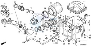 TRX500FPAC drawing AIR CLEANER