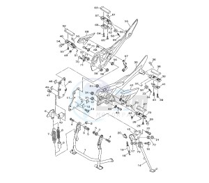 XJ6-S DIVERSION ABS 600 drawing STAND AND FOOTREST