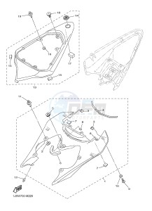 YZF-R6 600 R6 (2CXH) drawing SIDE COVER