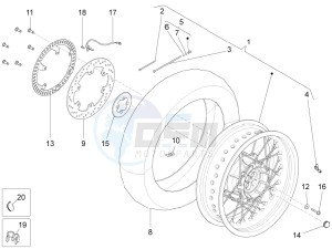 Stelvio 1200 8V STD - NTX drawing Rear wheel