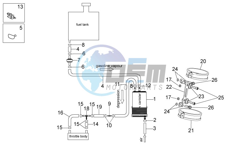 Fuel vapour recover system