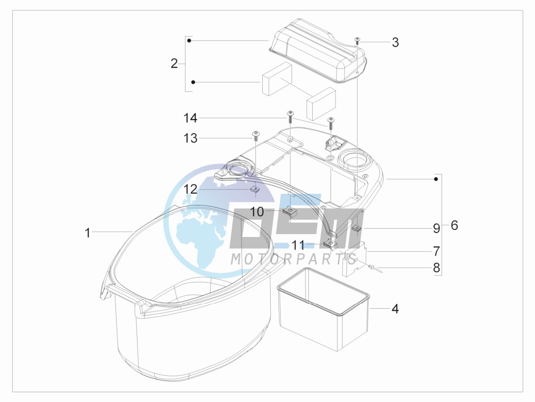 Helmet housing - Undersaddle