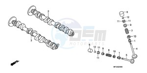 CB600FAA Australia - (U / ABS) drawing CAMSHAFT/VALVE