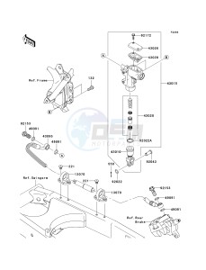 KLX 140 A [KLX140] (A8F-A9FA) A9FA drawing REAR MASTER CYLINDER