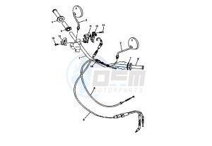 DT X 125 drawing STEERING HANDLE - CABLE