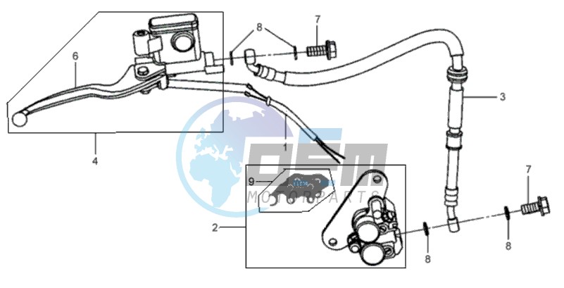 BRAKE CALIPER FOR / BRAKE LEVER / BRAKE LINES