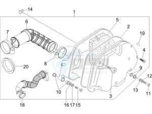 Oregon 250 drawing Air filter