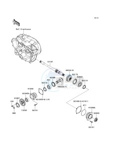 KVF 360 A [PRAIRIE 360 4X4] (A6F-A9F) A9F drawing FRONT BEVEL GEAR