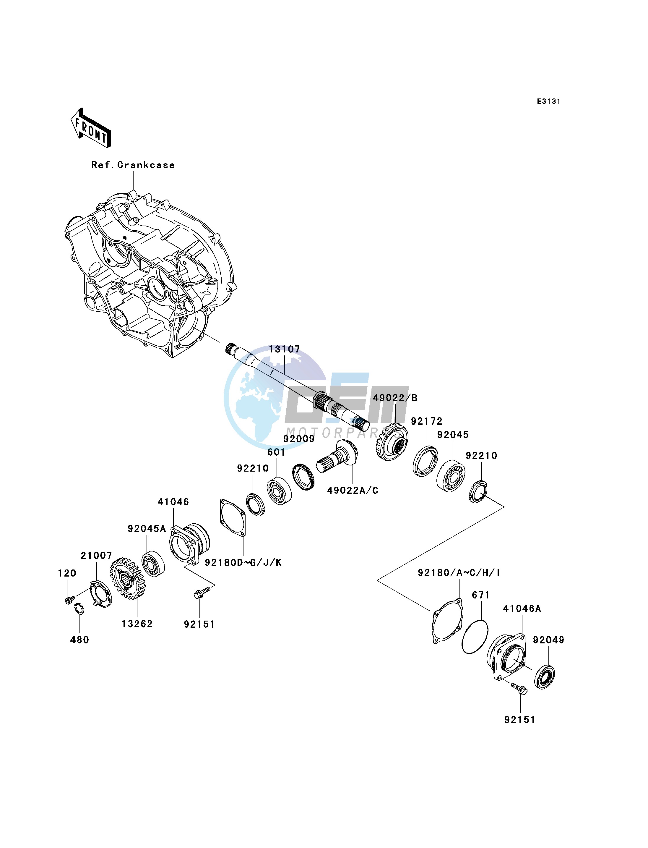 FRONT BEVEL GEAR