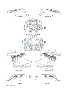 YFM700FWAD YFM70GPLG GRIZZLY 700 EPS LIMITED EDITION (B315) drawing GRAPHICS