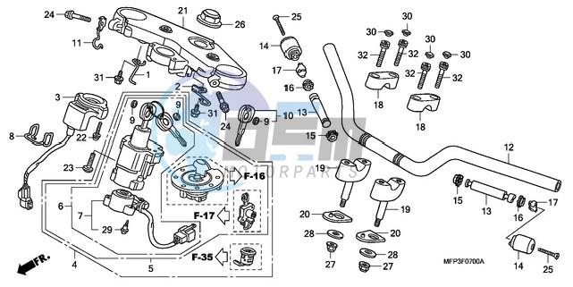 HANDLE PIPE/TOP BRIDGE