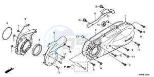 SH300AC drawing LEFT CRANKCASE COVER