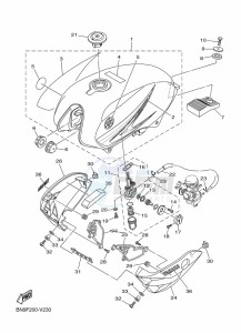 YBR125E YBR 125E (BN9M) drawing FUEL TANK