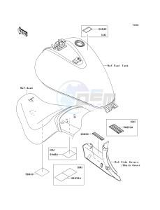 VN 900 B [VULCAN 900 CLASSIC] (6F-9F) B7F drawing LABELS